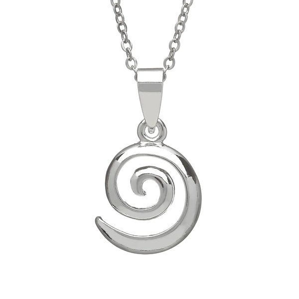 Silver Plate Celtic Spiral Pendant by Woods Celtic Jewellery