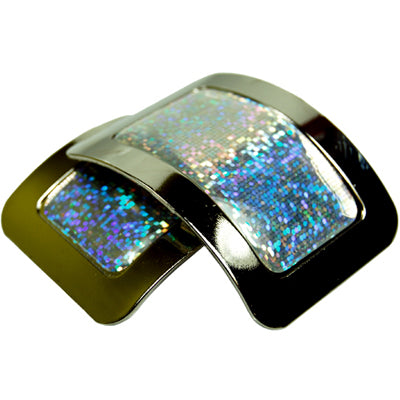 Sparkly Silver 'Disco"  Irish Dance Jig Shoe Buckles -  buckles for hard shoes