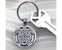 Celtic Turtle Pewter Keychain By Celtic Knotworks