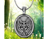 Celtic Wolf Pewter Pendant Necklace By Celtic Knotworks