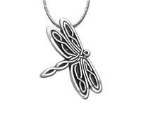 Celtic Dragonfly Pewter Pendant Necklace By Celtic Knotworks