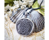 Celtic Turtle Pewter Pendant Necklace By Celtic Knotworks