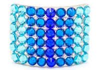 Classic Deluxe Blue Diamanté - Crystal Rhinestone buckles for hard shoes