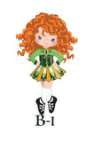 Personalized Irish Dance Water Bottle or Tumbler- Illustrated Girls - You choose image and name