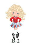 Personalized Irish Dance Water Bottle or Tumbler - Illustrated Girls - You choose image and name