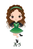 Personalized Irish Dance Water Bottle or Tumbler- Illustrated Girls - You choose image and name