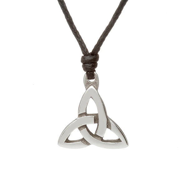 Celtic Trinity Pewter Necklace by Celtic Legends / Amethyst Irish Jewellery