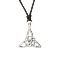 Celtic Trinity Knot Pewter Necklace by Celtic Legends / Amethyst Irish Jewellery