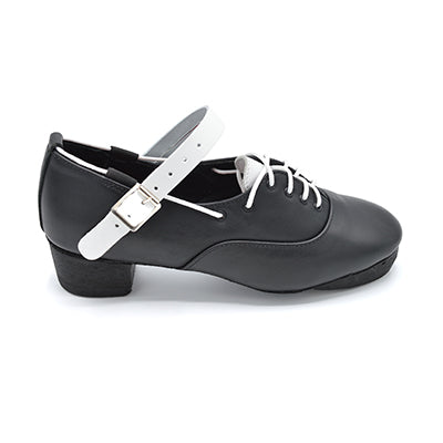Irish dancing hard outlet shoes with white strap