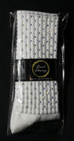 AB Rhinestone Bling - Kathleen's Sassy Socks - Championship Length Reel Champ Poodle Socks for Irish Dance