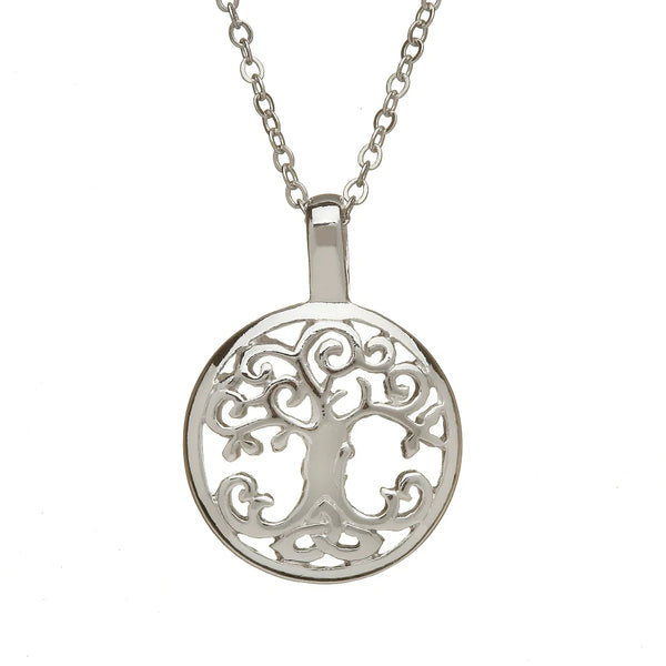 Silver Plate Tree of Life Pendant by Woods Celtic Jewellery